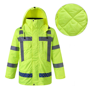 cnssJ9九游会·(中国)首页登录入口棉衣冬季加厚J9九游会·(中国)首页登录入口防寒服道路交通安全荧光棉衣外套